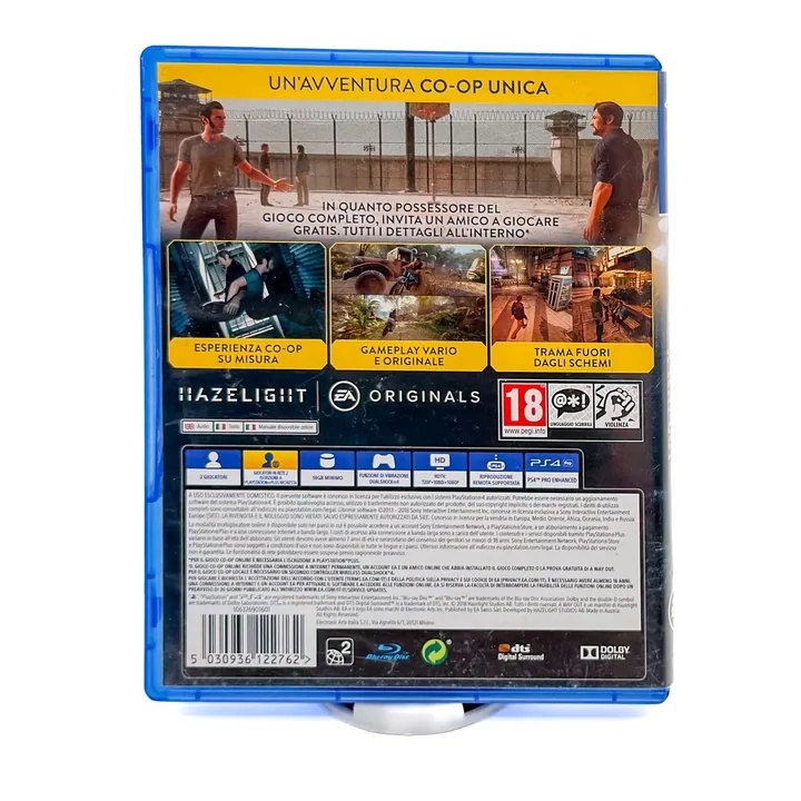 A Way Out PS4 PlayStation 4 PAL ITA Completo Co-op Disco Perfetto Testato — foto 2