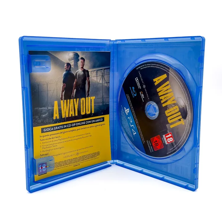 A Way Out PS4 PlayStation 4 PAL ITA Completo Co-op Disco Perfetto Testato — foto 3
