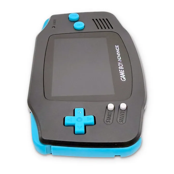 Nintendo Game Boy Advance GBA Custom IPS V5 USB-C Ricaricabile Grigio Azzurro — foto 5