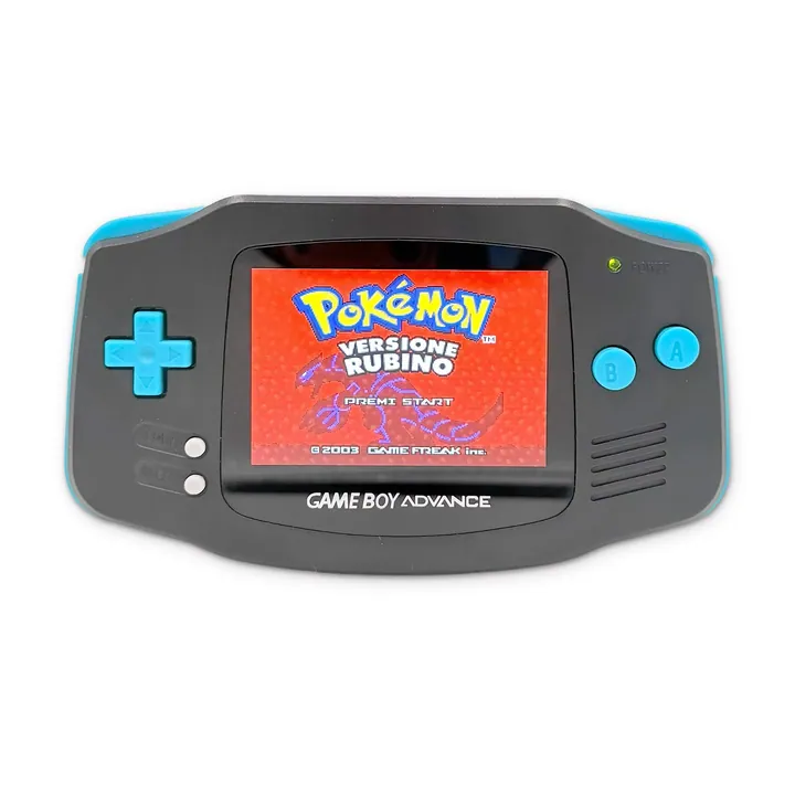 Nintendo Game Boy Advance GBA Custom IPS V5 USB-C Ricaricabile Grigio Azzurro — foto 11