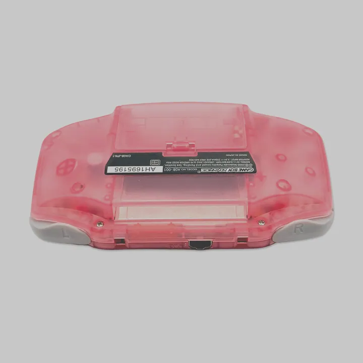 Nintendo Game Boy Advance GBA AGB-001 Rosa Trasparente Custom Riparata Testata — foto 7