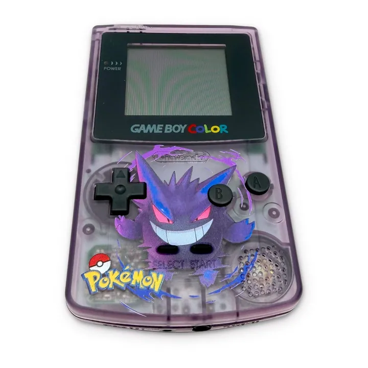 Nintendo Game Boy Color GBC Pokemon Gengar Custom Viola Trasparente Scocca Nuova — foto 3