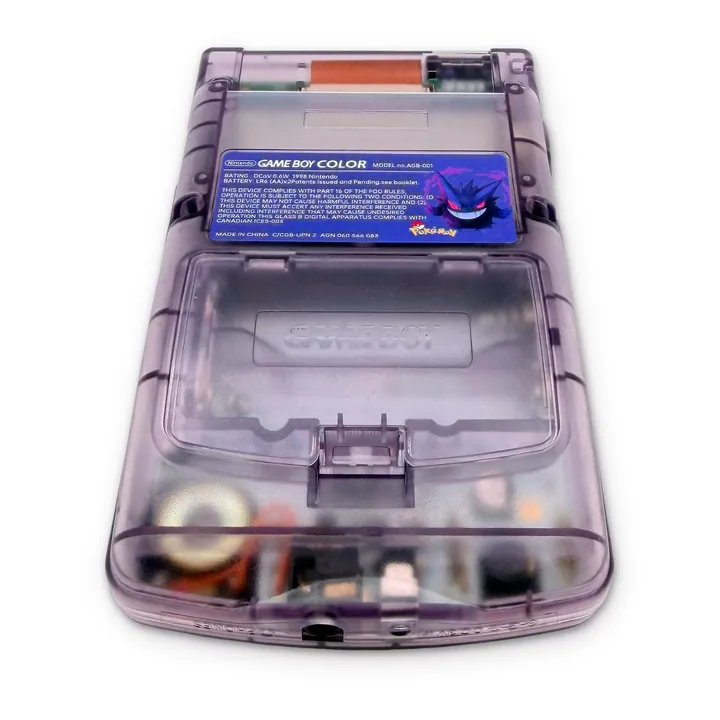 Nintendo Game Boy Color GBC Pokemon Gengar Custom Viola Trasparente Scocca Nuova — foto 7