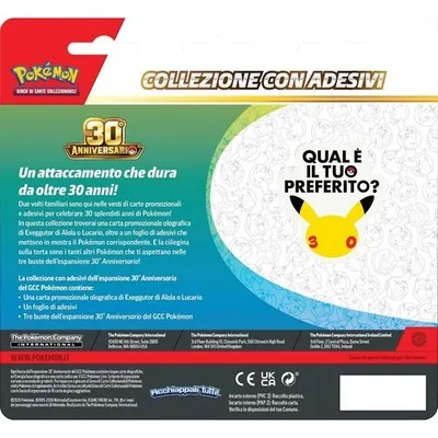 Pokémon 30° Anniversario Collezione Adesivi Exeggutor di Alola Promo 3 Buste ITA — foto 2