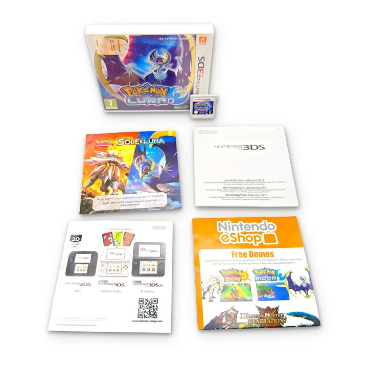 Pokemon Luna Nintendo 3DS 2DS PAL ITA Italiano Completo Libretti Testato Ottimo — foto 2
