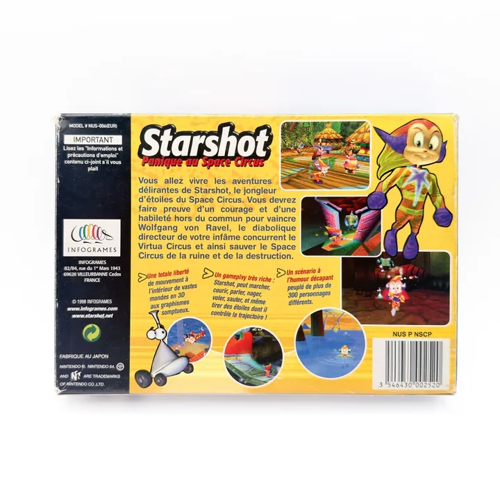 Starshot Panique au Space Circus Nintendo 64 N64 PAL FRA Completo Boxato CIB — foto 2
